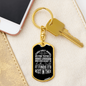 Finds Its Rest In Thee Keychain Stainless Steel or 18k Gold Dog Tag Keyring-Express Your Love Gifts
