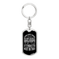 Finds Its Rest In Thee Keychain Stainless Steel or 18k Gold Dog Tag Keyring-Express Your Love Gifts