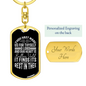 Finds Its Rest In Thee Keychain Stainless Steel or 18k Gold Dog Tag Keyring-Express Your Love Gifts