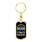 Finds Its Rest In Thee Keychain Stainless Steel or 18k Gold Dog Tag Keyring-Express Your Love Gifts