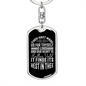 Finds Its Rest In Thee Keychain Stainless Steel or 18k Gold Dog Tag Keyring-Express Your Love Gifts