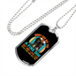 Fine Dog Blue Necklace Stainless Steel or 18k Gold Dog Tag 24" Chain-Express Your Love Gifts