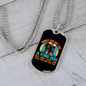 Fine Dog Blue Necklace Stainless Steel or 18k Gold Dog Tag 24" Chain-Express Your Love Gifts