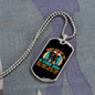 Fine Dog Blue Necklace Stainless Steel or 18k Gold Dog Tag 24" Chain-Express Your Love Gifts
