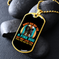 Fine Dog Blue Necklace Stainless Steel or 18k Gold Dog Tag 24" Chain-Express Your Love Gifts
