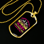 Fine Dog Pink Necklace Stainless Steel or 18k Gold Dog Tag 24" Chain-Express Your Love Gifts