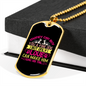 Fine Dog Pink Necklace Stainless Steel or 18k Gold Dog Tag 24" Chain-Express Your Love Gifts