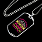Fine Dog Pink Necklace Stainless Steel or 18k Gold Dog Tag 24" Chain-Express Your Love Gifts