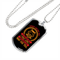 Fine Dog Red Necklace Stainless Steel or 18k Gold Dog Tag 24" Chain-Express Your Love Gifts