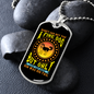 Fine Dog Yellow Necklace Stainless Steel or 18k Gold Dog Tag 24" Chain-Express Your Love Gifts