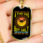 Fine Dog Yellow Necklace Stainless Steel or 18k Gold Dog Tag 24" Chain-Express Your Love Gifts