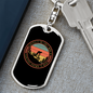 Finest Mode Of Transportation Cycling Keychain Stainless Steel or 18k Gold Dog Tag Keyring-Express Your Love Gifts