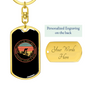 Finest Mode Of Transportation Cycling Keychain Stainless Steel or 18k Gold Dog Tag Keyring-Express Your Love Gifts