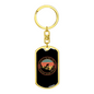 Finest Mode Of Transportation Cycling Keychain Stainless Steel or 18k Gold Dog Tag Keyring-Express Your Love Gifts