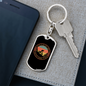 Finest Mode Of Transportation Cycling Keychain Stainless Steel or 18k Gold Dog Tag Keyring-Express Your Love Gifts