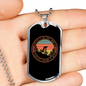 Finest Mode Of Transportation Cycling Necklace Stainless Steel or 18k Gold Dog Tag 24"-Express Your Love Gifts