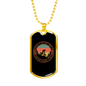 Finest Mode Of Transportation Cycling Necklace Stainless Steel or 18k Gold Dog Tag 24"-Express Your Love Gifts