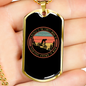 Finest Mode Of Transportation Cycling Necklace Stainless Steel or 18k Gold Dog Tag 24"-Express Your Love Gifts