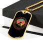 Finest Mode Of Transportation Cycling Necklace Stainless Steel or 18k Gold Dog Tag 24"-Express Your Love Gifts