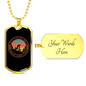 Finest Mode Of Transportation Cycling Necklace Stainless Steel or 18k Gold Dog Tag 24"-Express Your Love Gifts