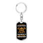 Finest Moms Raise Firefighters Keychain Stainless Steel or 18k Gold Dog Tag Keyring-Express Your Love Gifts