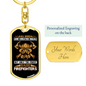 Finest Moms Raise Firefighters Keychain Stainless Steel or 18k Gold Dog Tag Keyring-Express Your Love Gifts
