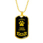 Finnish Lapphund Dad Dog Necklace Stainless Steel or 18k Gold Dog Tag W 24" Dog Owner Lover-Express Your Love Gifts