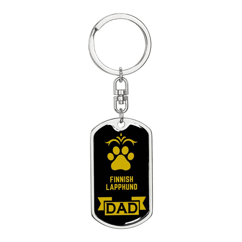 Finnish Lapphund Keychain Stainless Steel or 18k Gold-Express Your Love Gifts