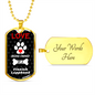 Finnish Lapphund Love Is Stainless Steel or 18k Gold Dog Tag 24" Chain-Express Your Love Gifts
