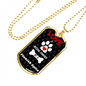 Finnish Spitz Love Is Stainless Steel or 18k Gold Dog Tag 24" Chain-Express Your Love Gifts