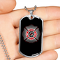Fire Department Firefighter Gift Stainless Steel or 18k Gold Dog Tag 24" Chain-Express Your Love Gifts