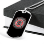 Fire Department Firefighter Gift Stainless Steel or 18k Gold Dog Tag 24" Chain-Express Your Love Gifts