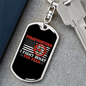 Fire Department Firefighters Keychain Stainless Steel or 18k Gold Dog Tag Keyring-Express Your Love Gifts