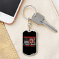 Fire Department Firefighters Keychain Stainless Steel or 18k Gold Dog Tag Keyring-Express Your Love Gifts