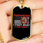 Fire Department Firefighters Necklace Stainless Steel or 18k Gold Dog Tag 24" Chain-Express Your Love Gifts