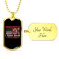 Fire Department Firefighters Necklace Stainless Steel or 18k Gold Dog Tag 24" Chain-Express Your Love Gifts