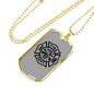 Fire Department Logo Firefighter Gift Stainless Steel or 18k Gold Dog Tag 24" Chain-Express Your Love Gifts