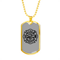 Fire Department Logo Firefighter Gift Stainless Steel or 18k Gold Dog Tag 24" Chain-Express Your Love Gifts