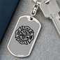 Fire Department Logo Firefighter Keychain Stainless Steel or 18k Gold Dog Tag Keyring-Express Your Love Gifts