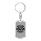 Fire Department Logo Firefighter Keychain Stainless Steel or 18k Gold Dog Tag Keyring-Express Your Love Gifts