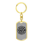 Fire Department Logo Firefighter Keychain Stainless Steel or 18k Gold Dog Tag Keyring-Express Your Love Gifts