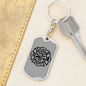 Fire Department Logo Firefighter Keychain Stainless Steel or 18k Gold Dog Tag Keyring-Express Your Love Gifts