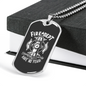 Fire Department No Fear Firefighter Gift Stainless Steel or 18k Gold Dog Tag 24" Chain-Express Your Love Gifts