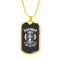 Fire Department No Fear Firefighter Gift Stainless Steel or 18k Gold Dog Tag 24" Chain-Express Your Love Gifts