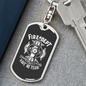 Fire Department No Fear Firefighter Keychain Stainless Steel or 18k Gold Dog Tag Keyring-Express Your Love Gifts