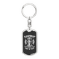 Fire Department No Fear Firefighter Keychain Stainless Steel or 18k Gold Dog Tag Keyring-Express Your Love Gifts