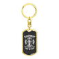 Fire Department No Fear Firefighter Keychain Stainless Steel or 18k Gold Dog Tag Keyring-Express Your Love Gifts