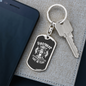 Fire Department No Fear Firefighter Keychain Stainless Steel or 18k Gold Dog Tag Keyring-Express Your Love Gifts
