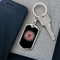 Fire Department Vector Keychain Stainless Steel or 18k Gold Dog Tag Keyring-Express Your Love Gifts