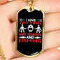 Fire Fighting And Fishing Firefighter Gift Stainless Steel or 18k Gold Dog Tag 24" Chain-Express Your Love Gifts